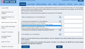 How to Change or Update HDFC Security Questions and Answers?