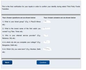 HDFC NetBanking Security Questions