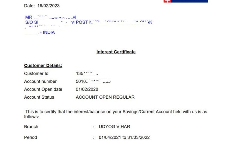 How To Download Hdfc Interest Certificate Fdrdsaving 2682