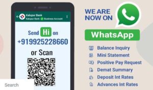 Kalupur Bank Whatsapp Banking