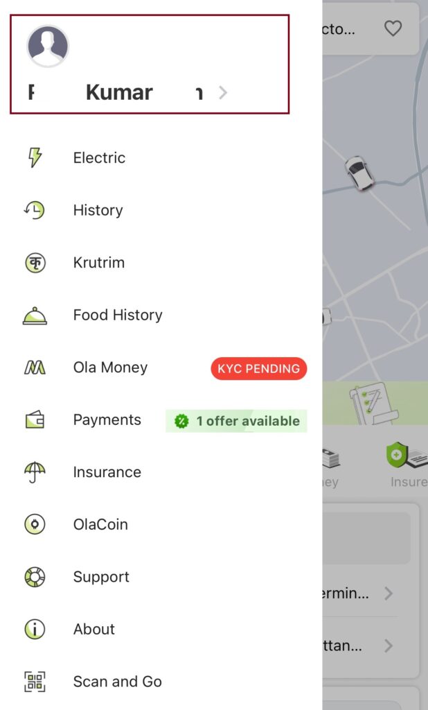 Ola Change Registered Mobile Number