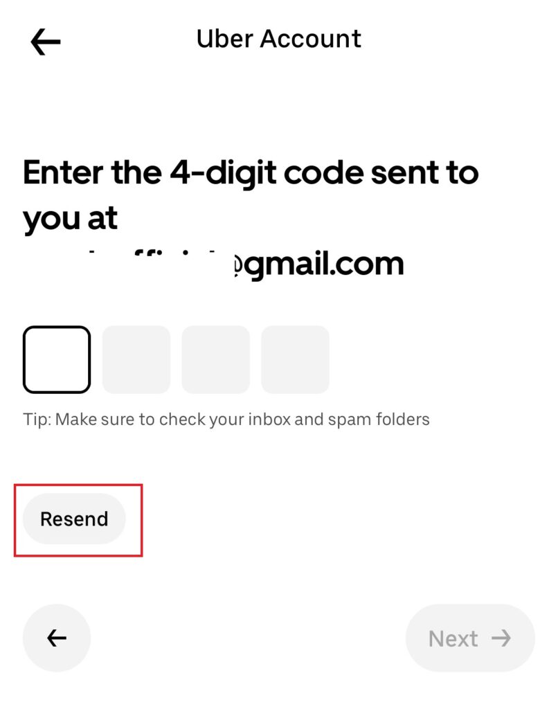 Uber Link New Email ID